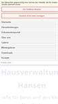 Mobile Screenshot of hausverwaltung-hansen.de